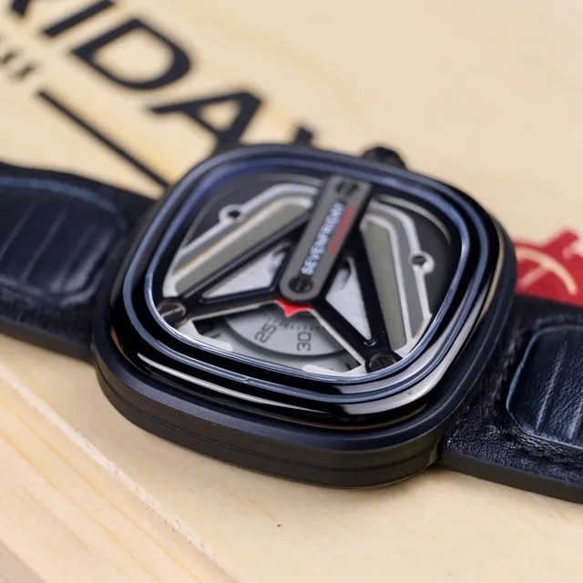 SEVENFRIDAY Black Gray Open-Worked Industrial Mechanical Watch 6