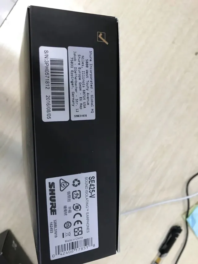 Shure SE425 Prata Preto Duplo Microdrivers Cabo Desmontável Fones Esportivos 2
