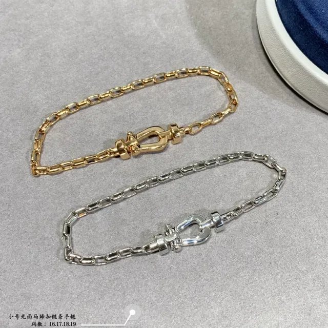 Silver and Gold Shackle-Clasp Chain Bracelets 7