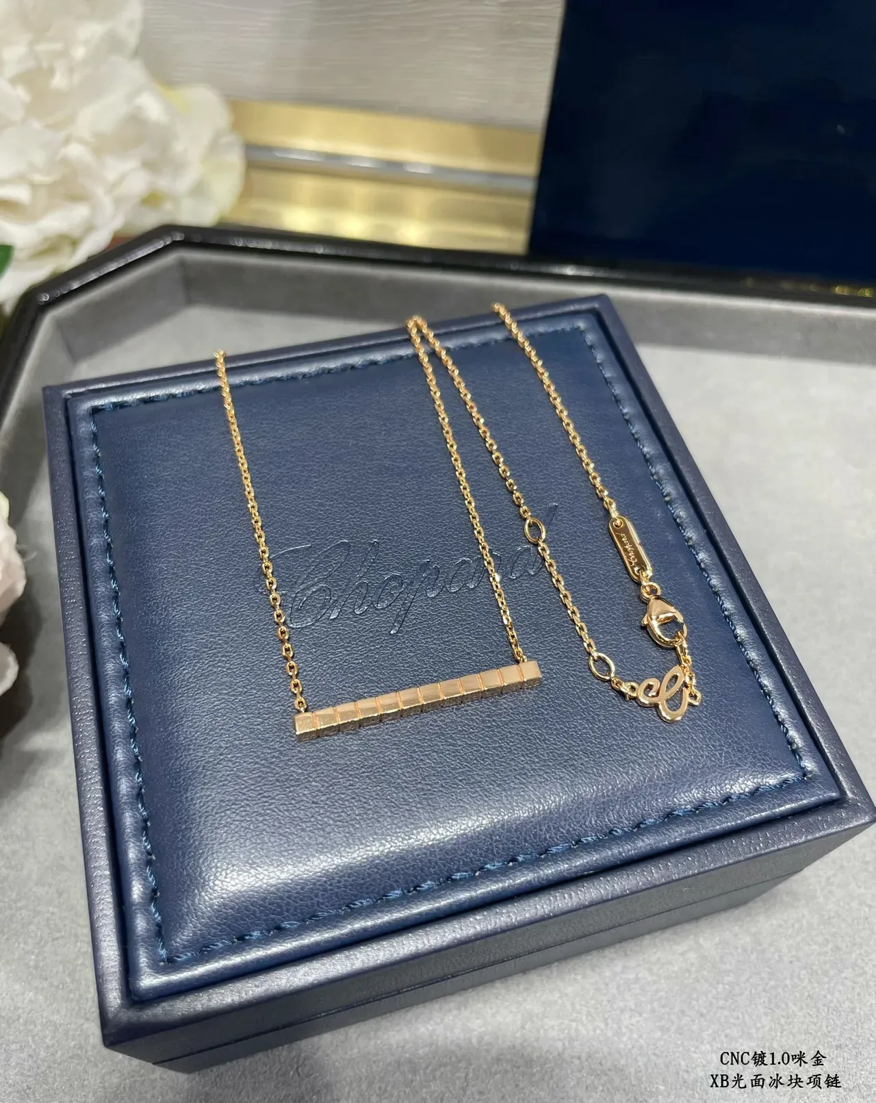 Silver and Gold Tone Faceted Bar Pendant Necklaces 6