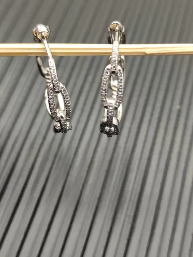 Silver Segmented Rope-Textured Hoop Earrings 3