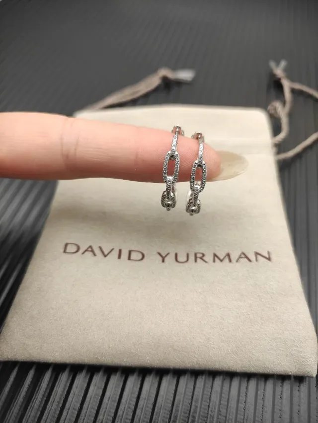 Silver Segmented Rope-Textured Hoop Earrings 6