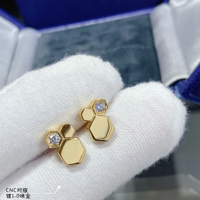 Silver Transparent Geometric Hexagonal Faceted Metallic Earrings 8