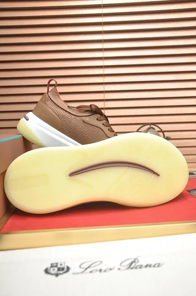 Tan Mesh and Suede Low-Top Lifestyle Sneaker 3