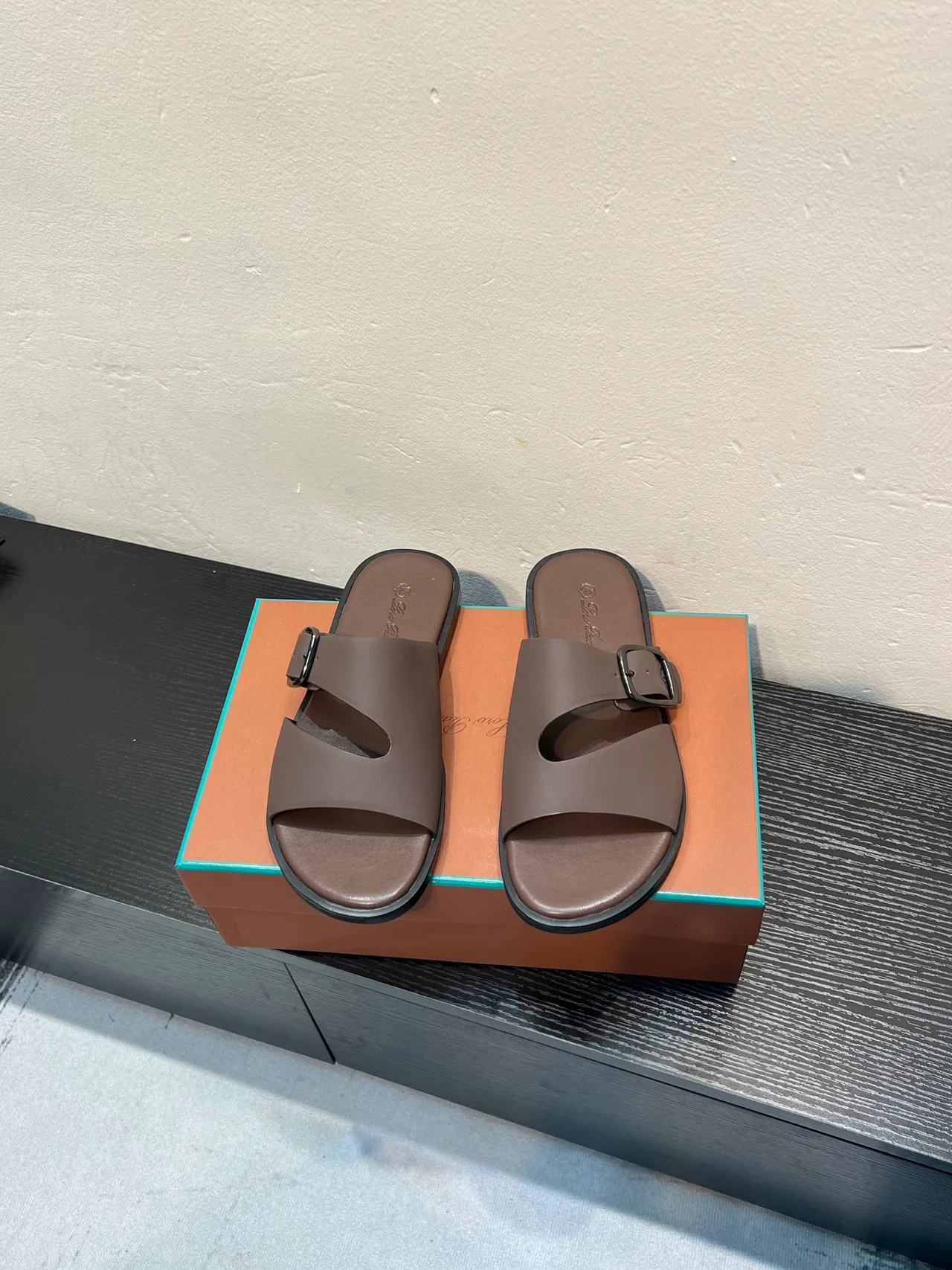Taupe Double-Strap Buckle Casual Sandal 3