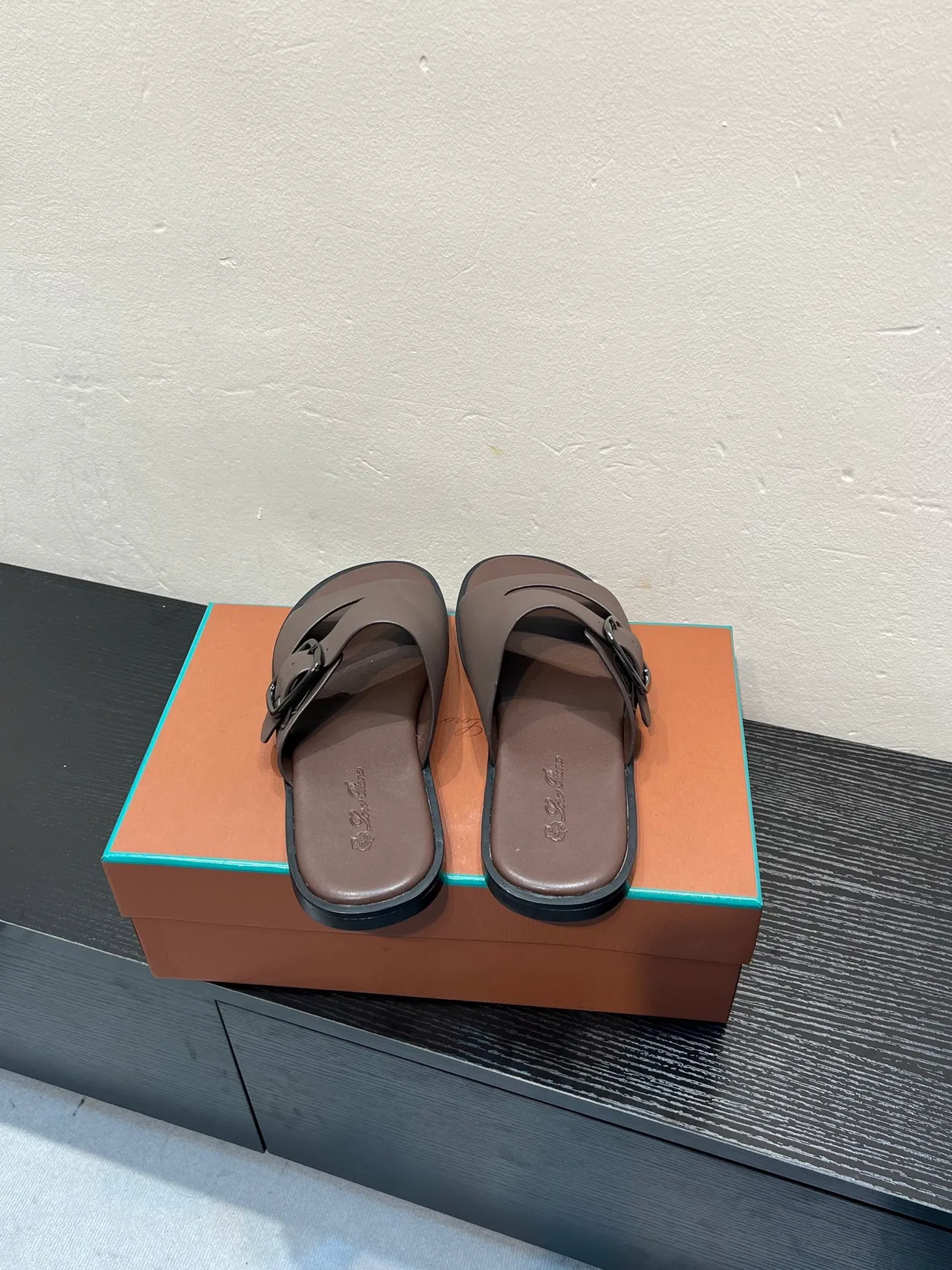 Taupe Double-Strap Buckle Casual Sandal 6