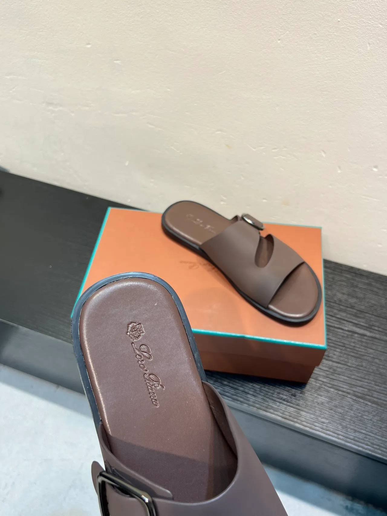 Taupe Double-Strap Buckle Casual Sandal 7
