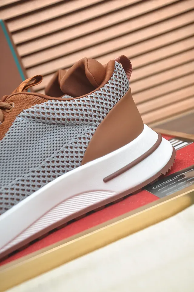 Two-Tone Mesh and Knit Lifestyle Sneaker 2