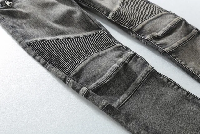 Washed Black Moto-Panelled Slim-Fit Jeans 12