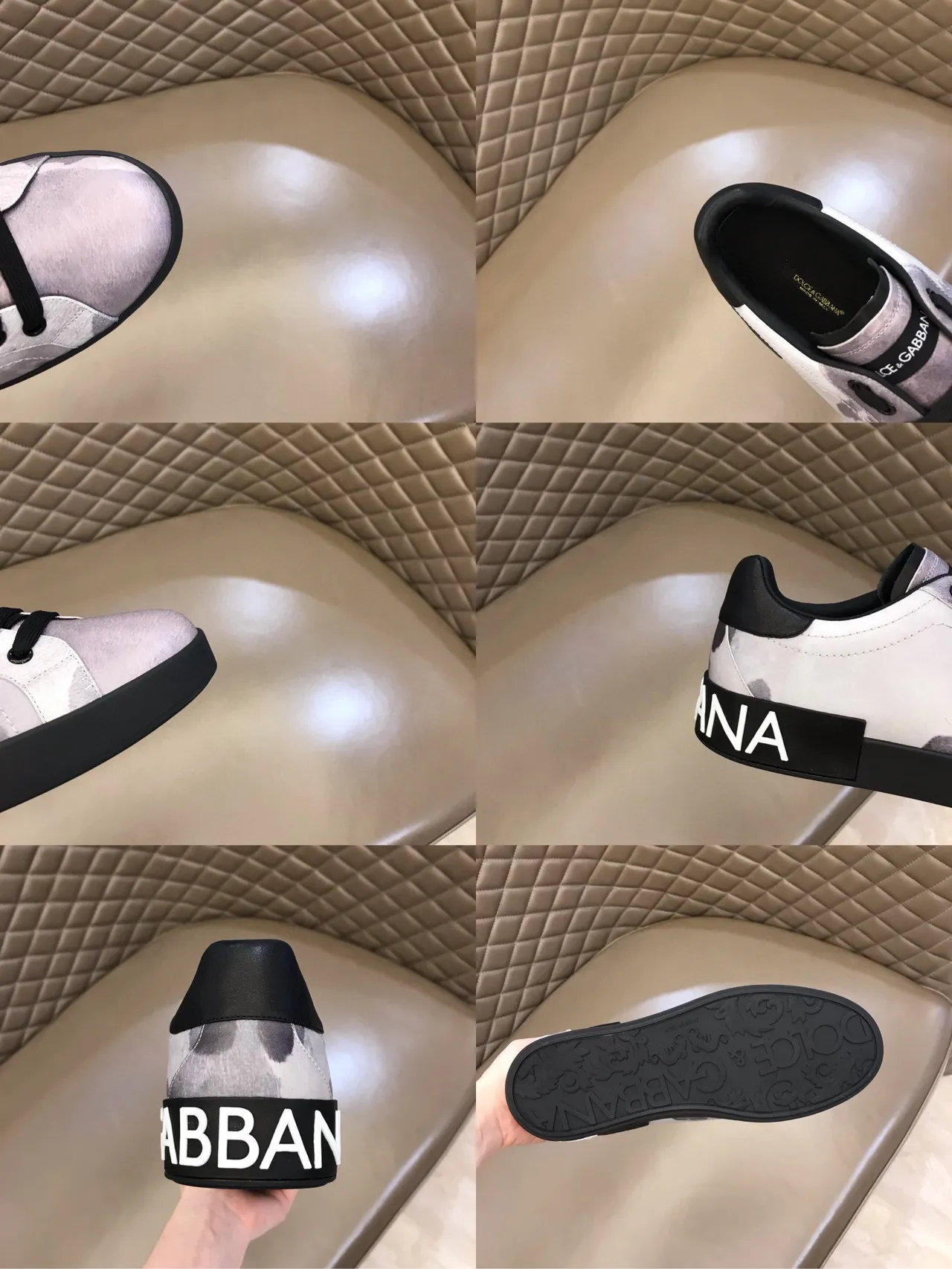 White and Gray Marble-Print Platform Lifestyle Sneaker 2