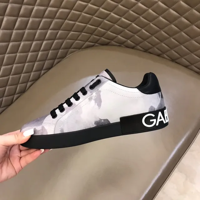 White and Gray Marble-Print Platform Lifestyle Sneaker 3