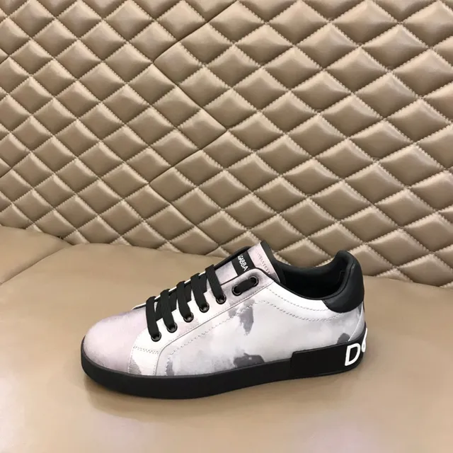 White and Gray Marble-Print Platform Lifestyle Sneaker 5