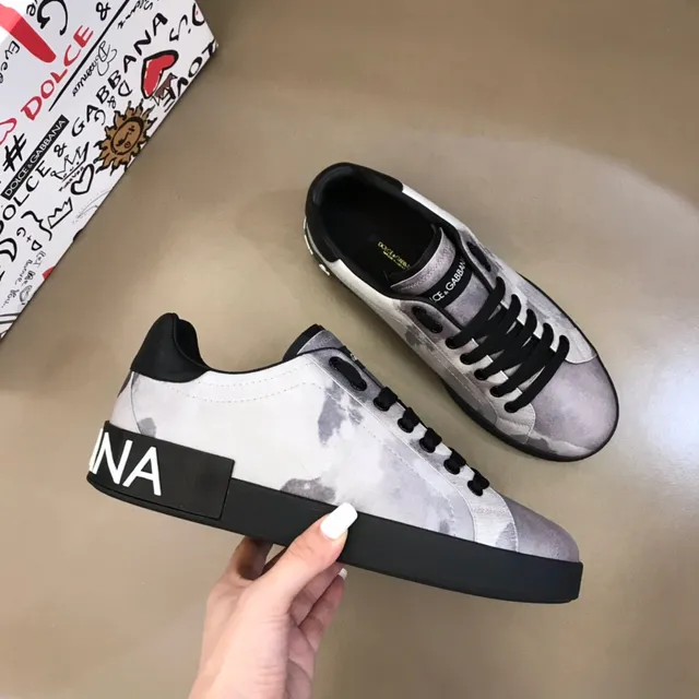 White and Gray Marble-Print Platform Lifestyle Sneaker 6
