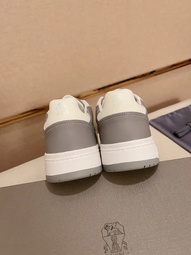 White and Gray Panelled Leather Lifestyle Sneaker 3