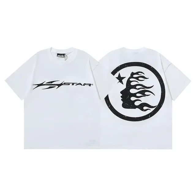 White Graphic Print Front and Back Logo T-Shirt 4