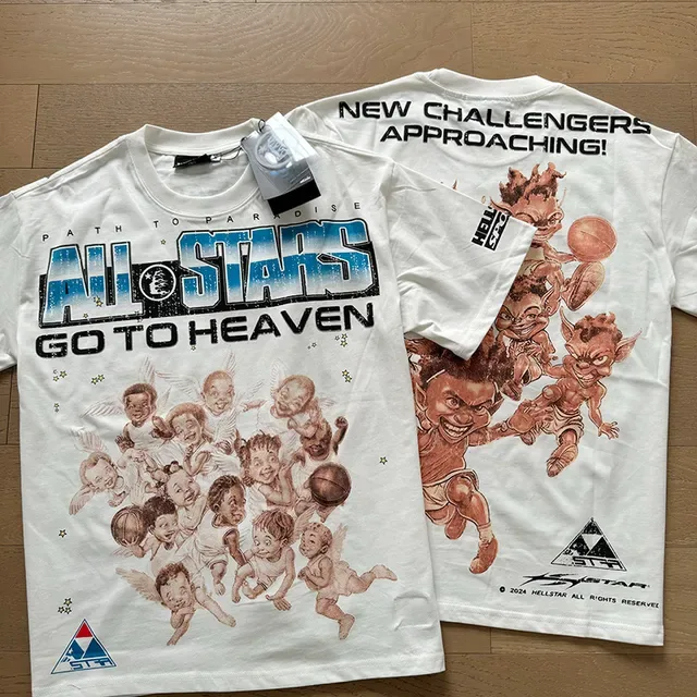 White Graphic-Print Oversized Basketball Cartoon T-Shirt 9