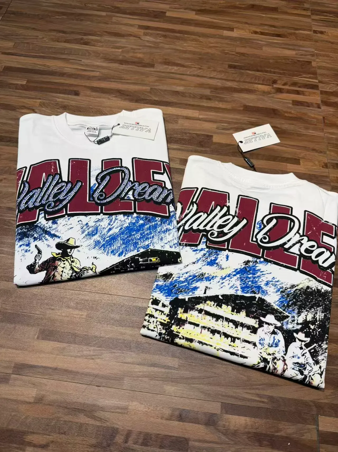 White Multicolor Graphic-Print Oversized Fit T-Shirt 2