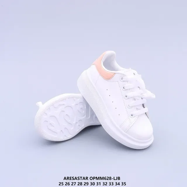 White Multicolor Platform Sole Smooth Upper Sneakers 4
