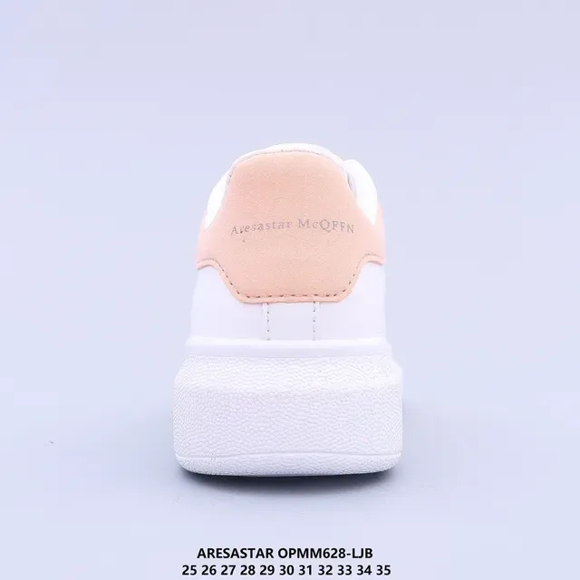 White Multicolor Platform Sole Smooth Upper Sneakers 6