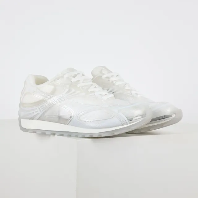 White Translucent Cage Mesh Sneaker 3