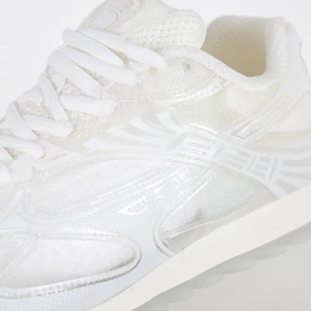 White Translucent Cage Mesh Sneaker 6