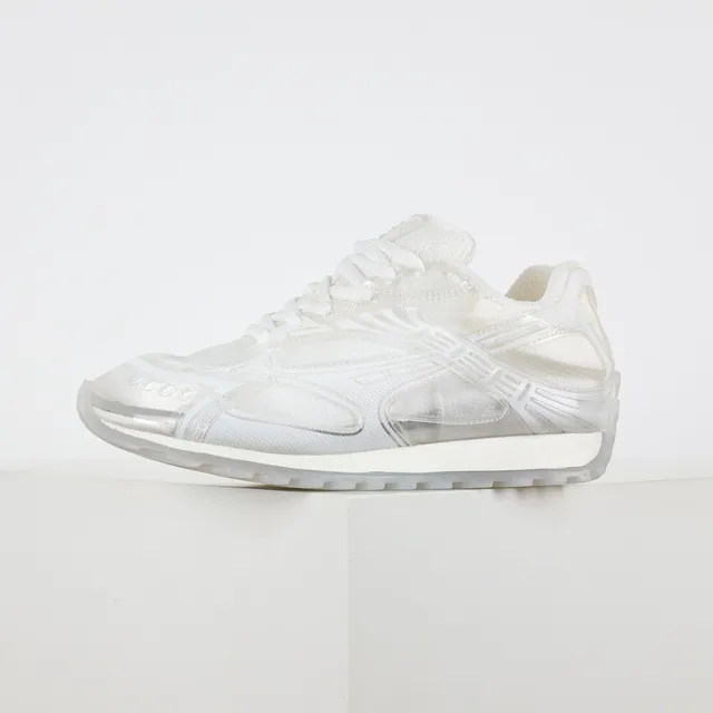 White Translucent Cage Mesh Sneaker 9