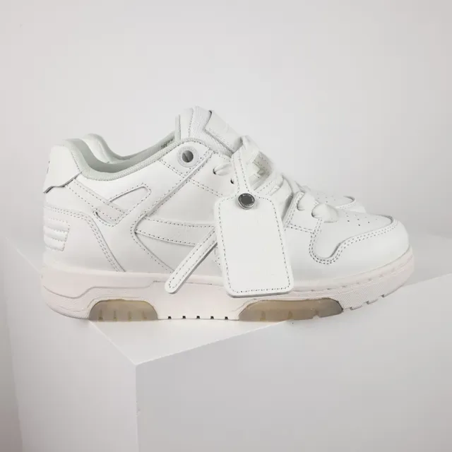 White Transparent Leather Upper Stitched Geometric Overlay Sneakers 3