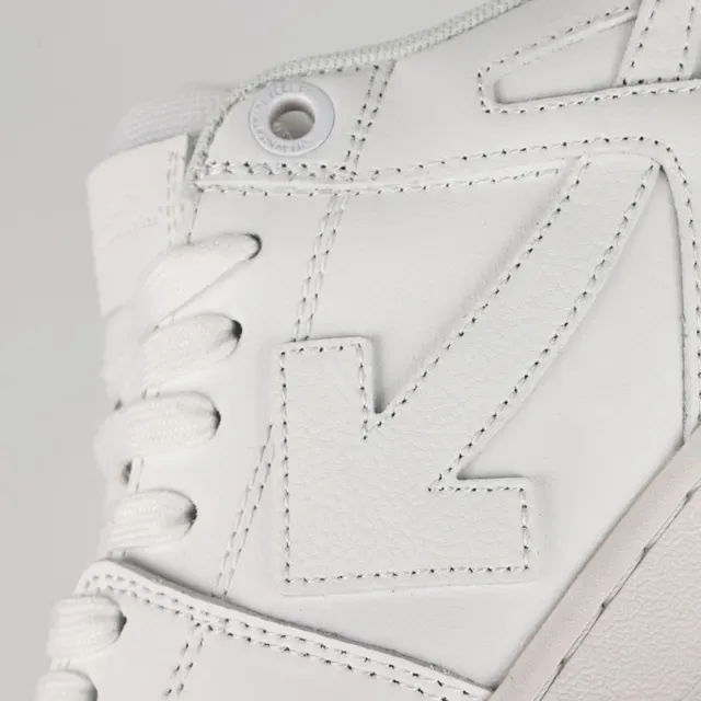 White Transparent Leather Upper Stitched Geometric Overlay Sneakers 6