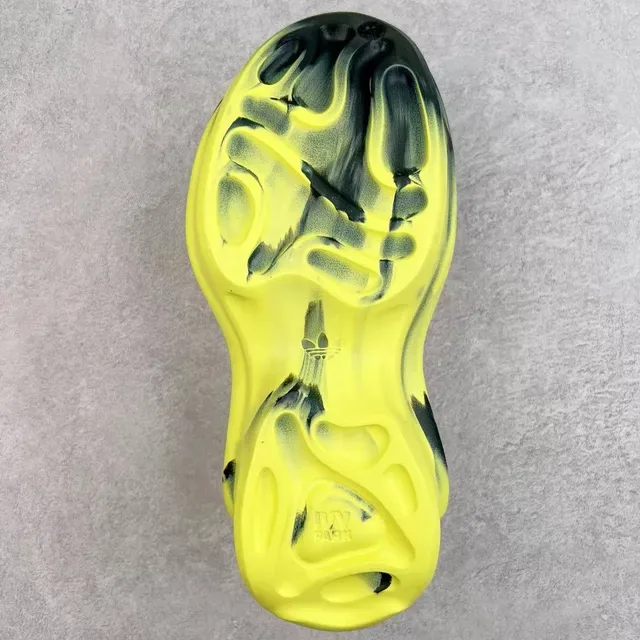 Yellow Black Sculpted Foam Sole Open Heel Cutout Sneakers 2