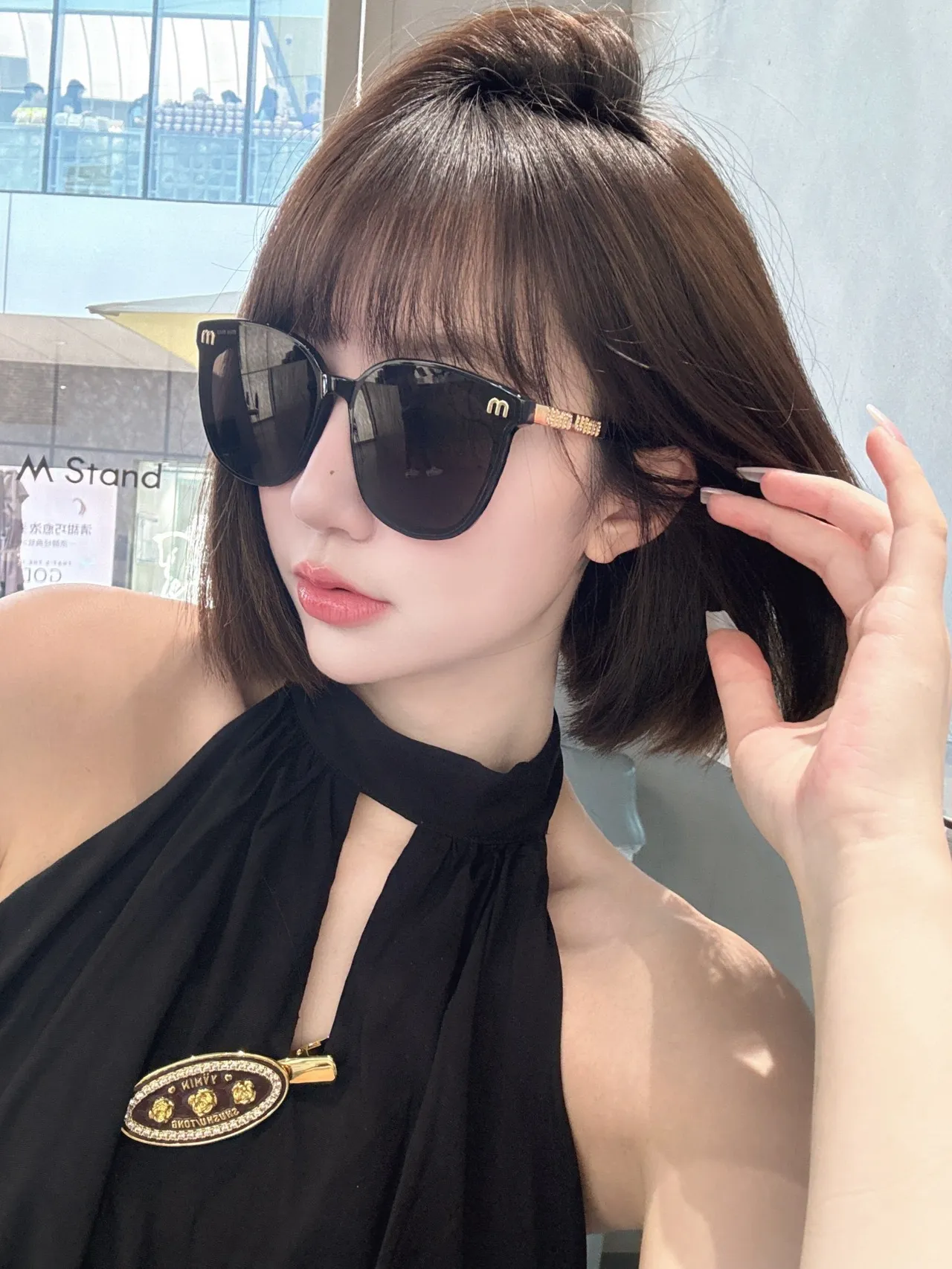 Gentle Monster Cat-Eye Rose-Gold Gradient Sunglasses 2