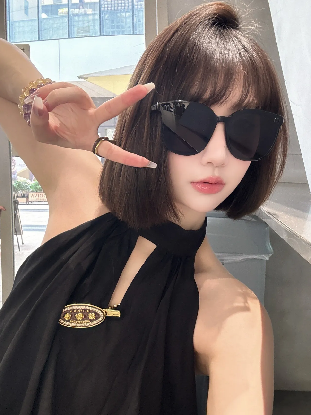 Gentle Monster Cat-Eye Rose-Gold Gradient Sunglasses 4