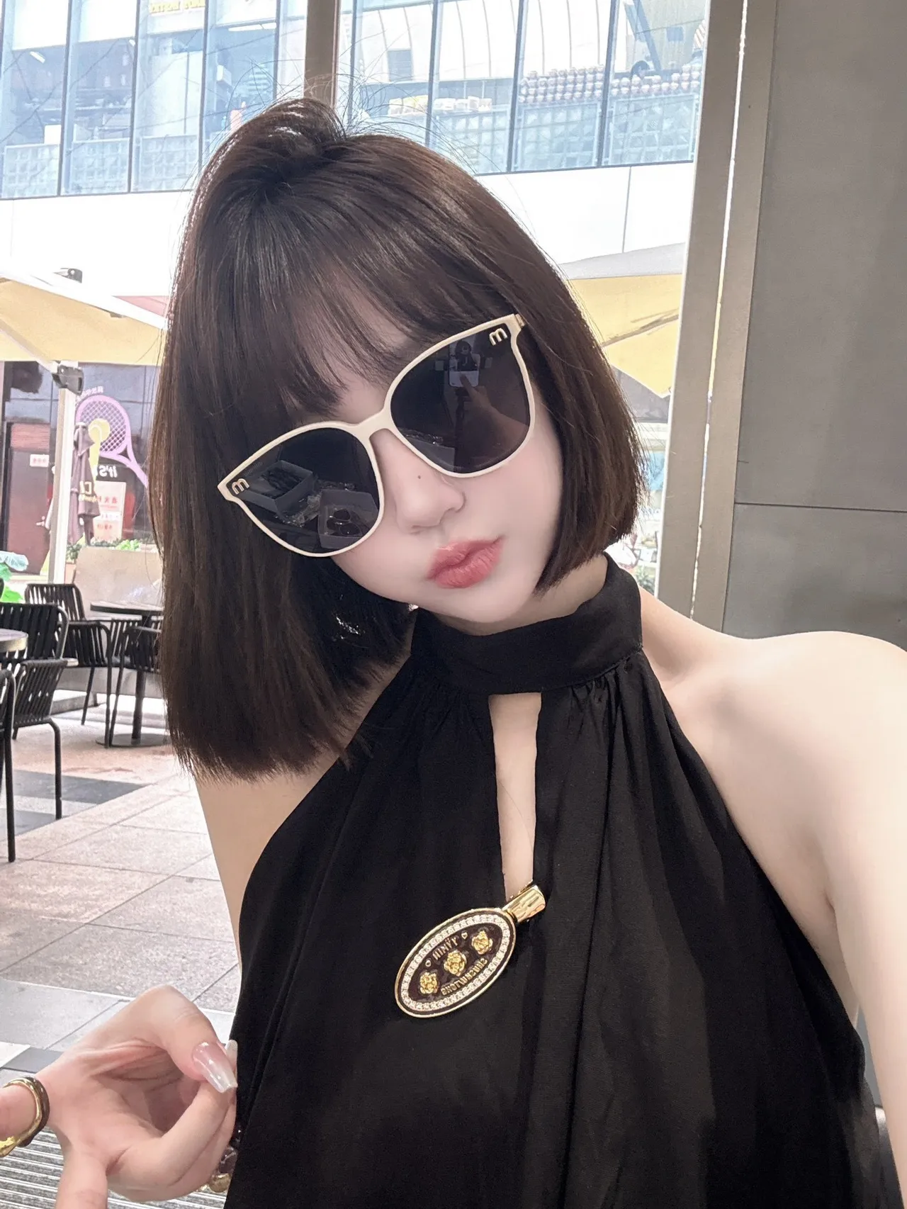 Gentle Monster Cat-Eye Rose-Gold Gradient Sunglasses 6