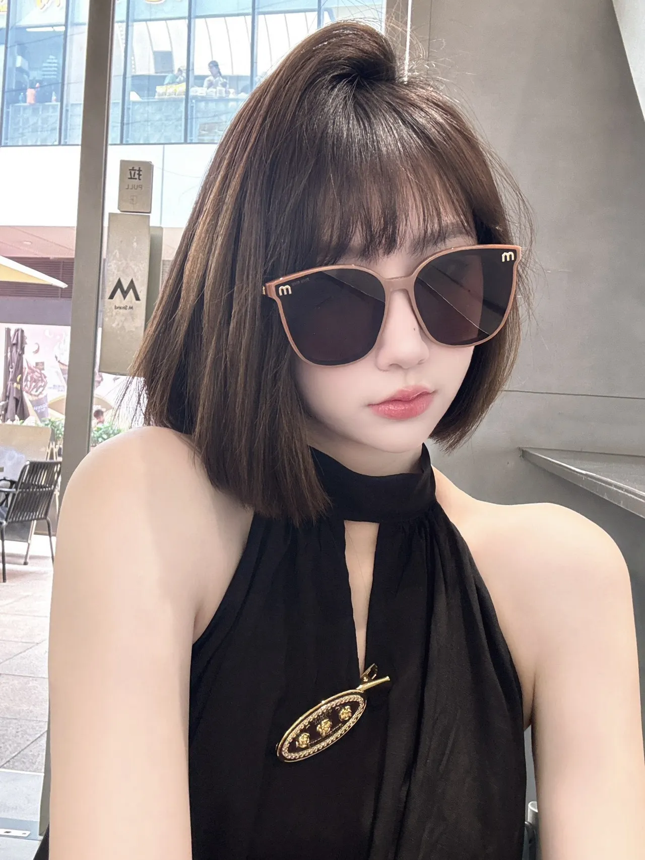 Gentle Monster Cat-Eye Rose-Gold Gradient Sunglasses 7