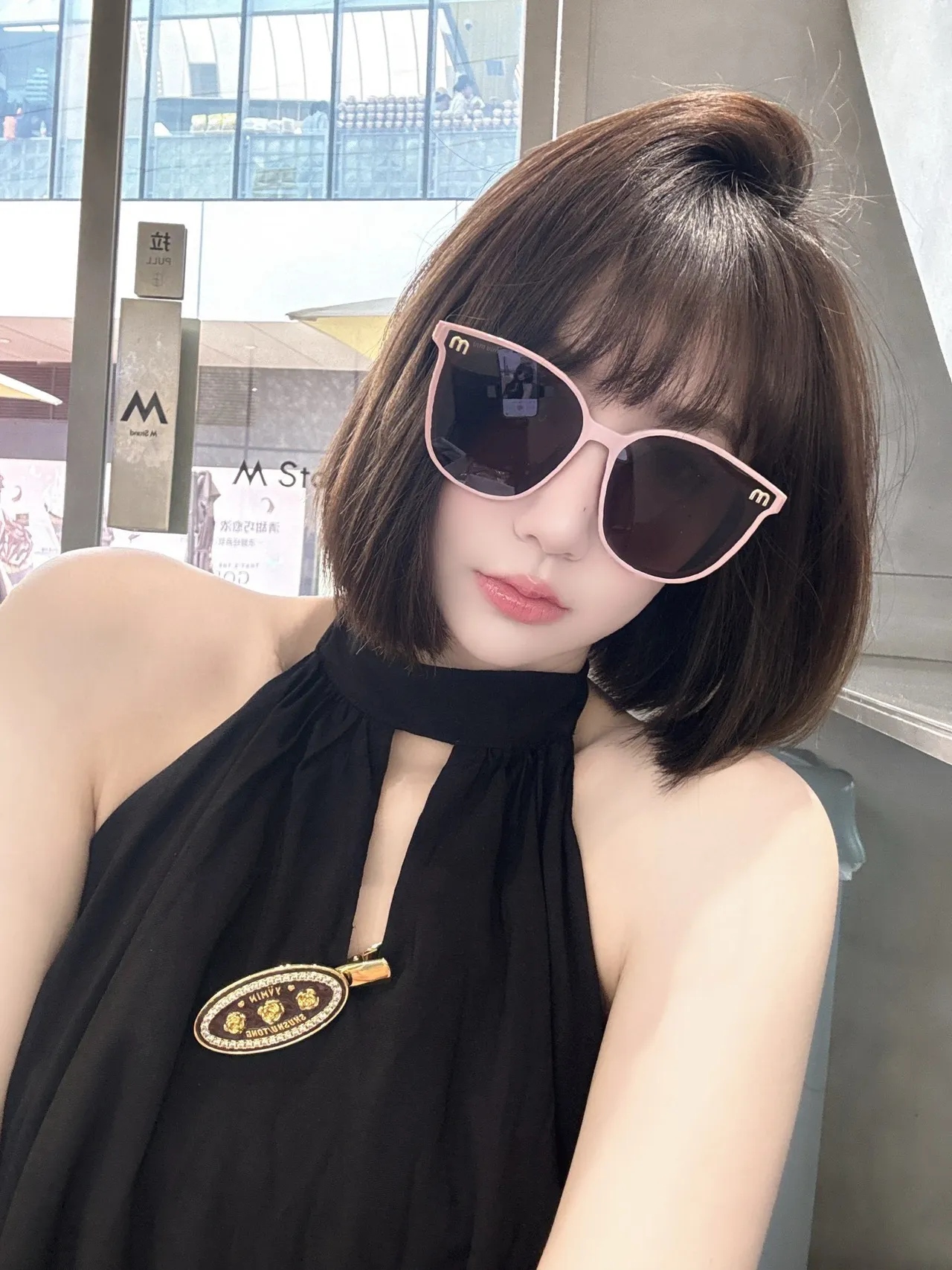 Gentle Monster Cat-Eye Rose-Gold Gradient Sunglasses 8