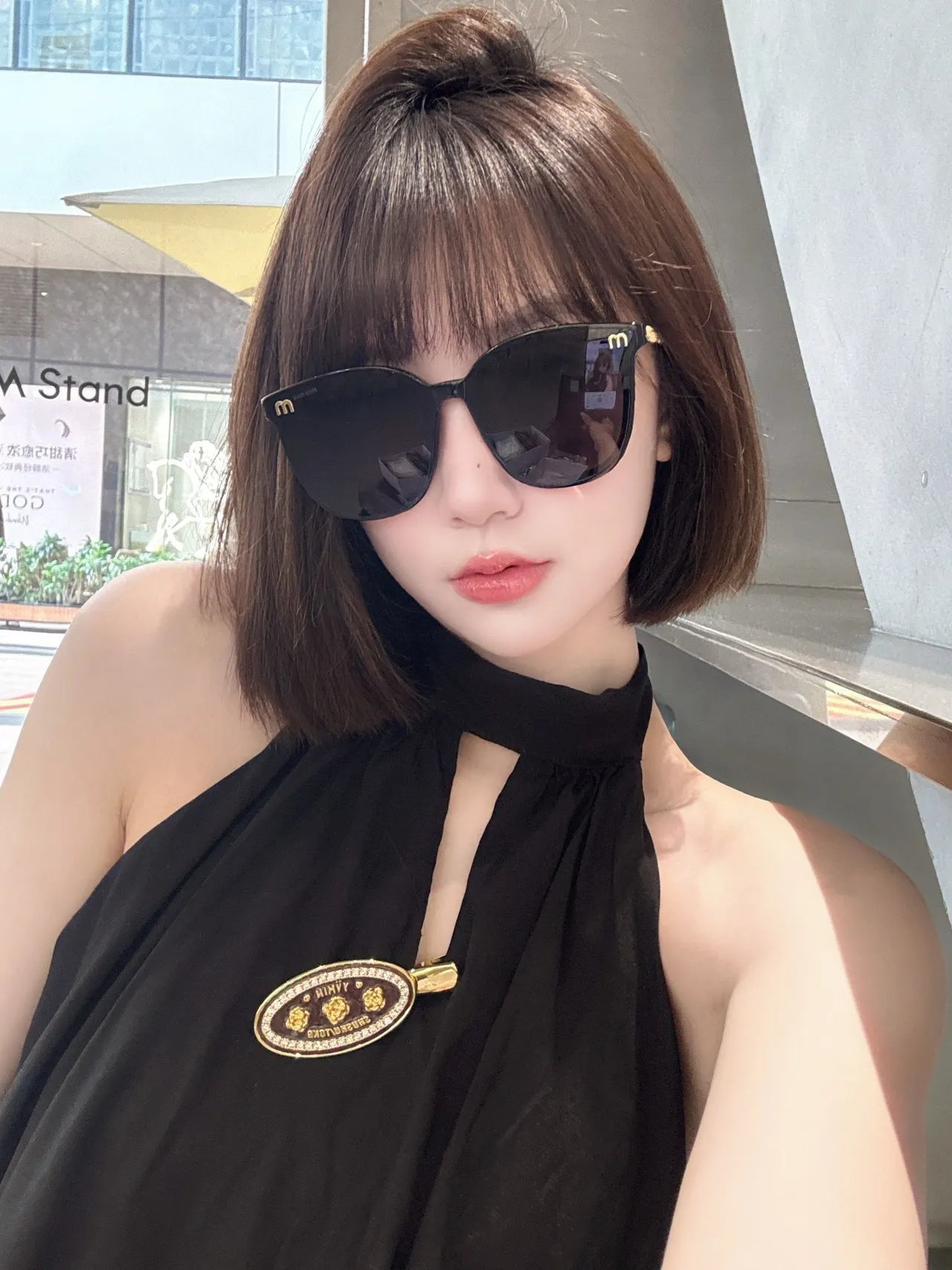 Gentle Monster Cat-Eye Rose-Gold Gradient Sunglasses 9