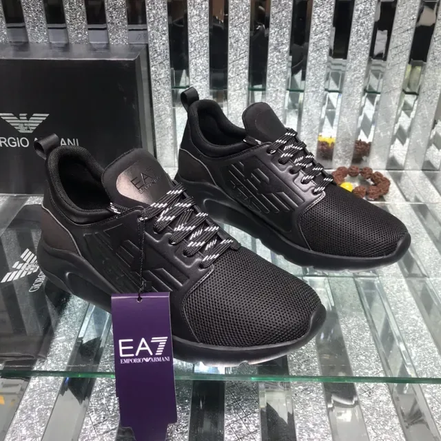 Giorgio Armani EA7 All-Black Mesh Lifestyle Sneaker 7