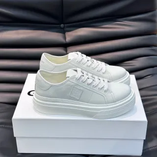 Givenchy City Sport Monochrome Leather Platform Lifestyle Sneakers