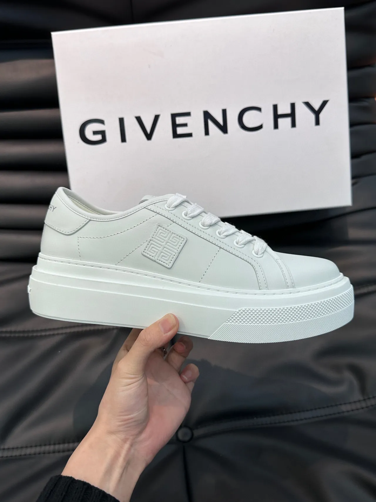 Givenchy City Sport Monocromas Couro Plataforma Lifestyle Sneakers 4