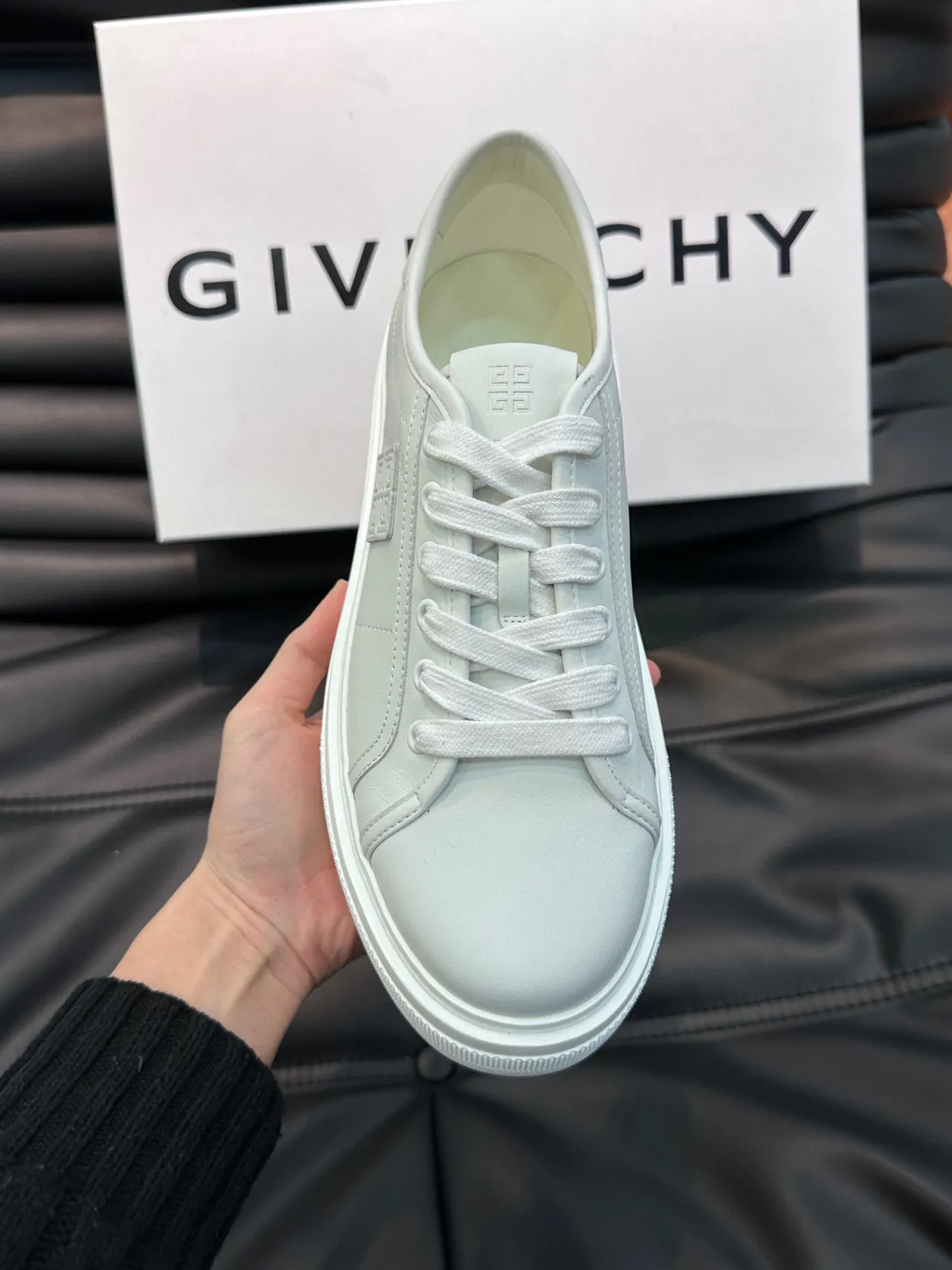 Givenchy City Sport Monocromas Couro Plataforma Lifestyle Sneakers 5