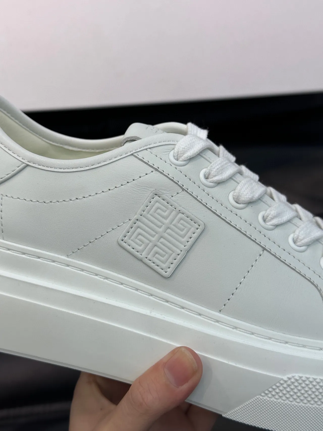 Givenchy City Sport Monocromas Couro Plataforma Lifestyle Sneakers 7