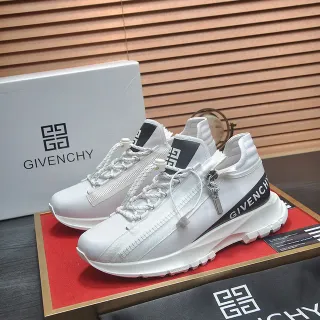 Givenchy City Sport أبيض وأسود عالي الـ top مغلق السحاب سميك أحذية رياضية