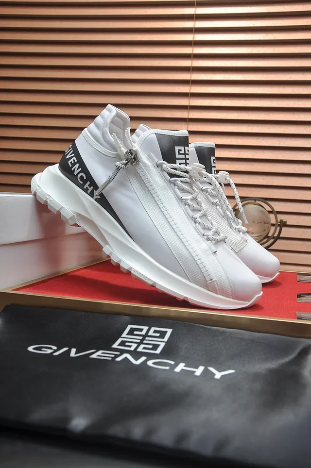 Givenchy City Sport أبيض وأسود عالي الـ top مغلق السحاب سميك أحذية رياضية 4