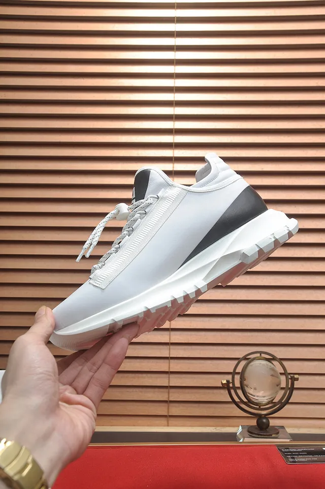 Givenchy City Sport أبيض وأسود عالي الـ top مغلق السحاب سميك أحذية رياضية 5