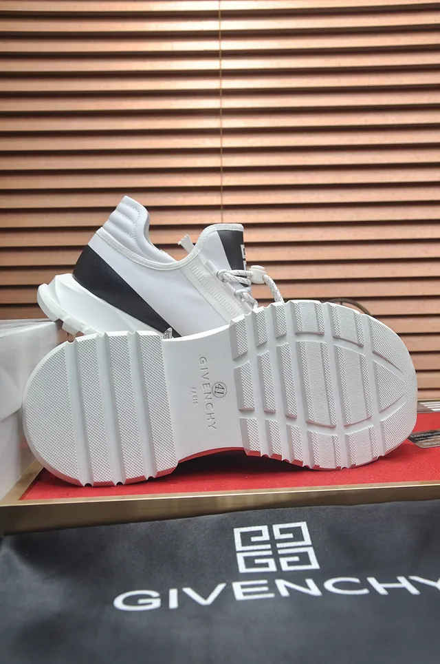 Givenchy City Sport أبيض وأسود عالي الـ top مغلق السحاب سميك أحذية رياضية 7