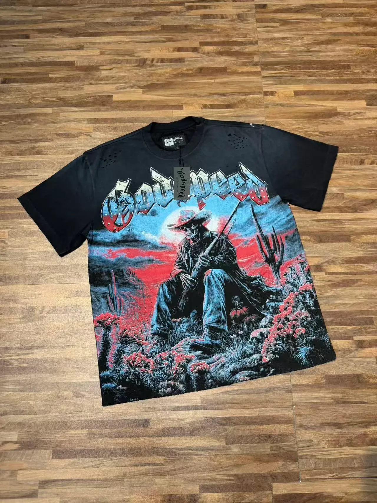 Godspeed Graphic-Print Distressed Oversized T-Shirt 3