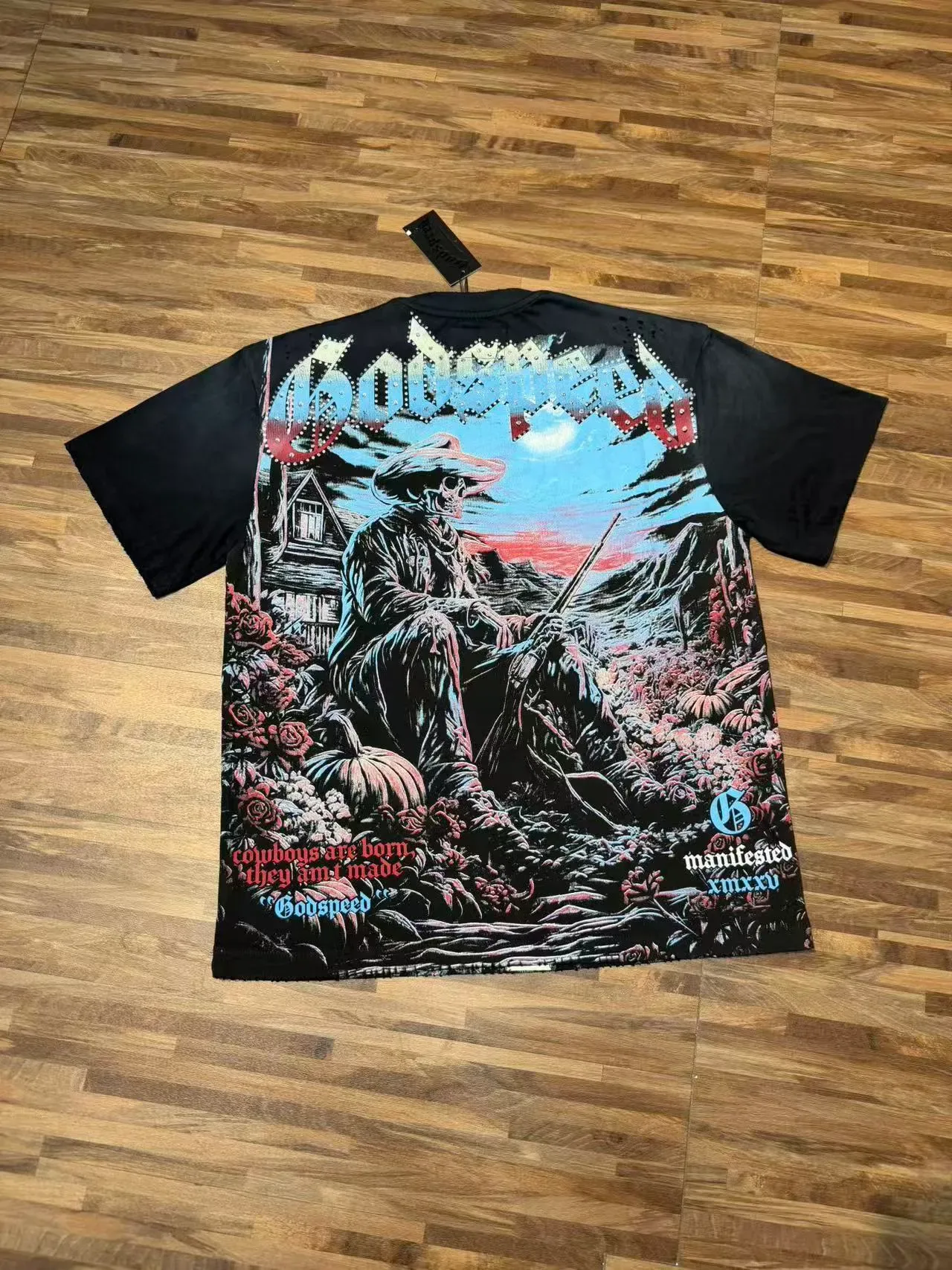 Godspeed Graphic-Print Distressed Oversized T-Shirt 4