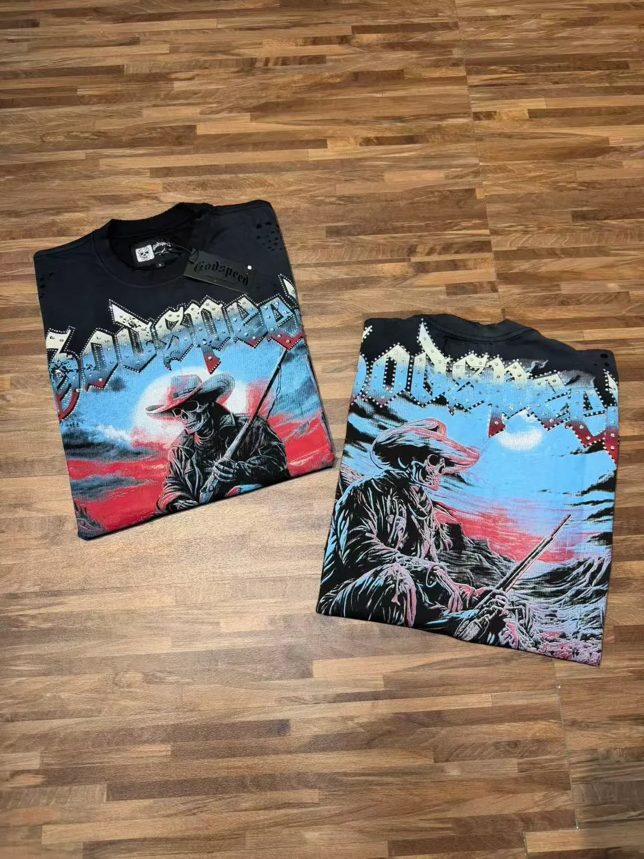 Godspeed Graphic-Print Distressed Oversized T-Shirt 5