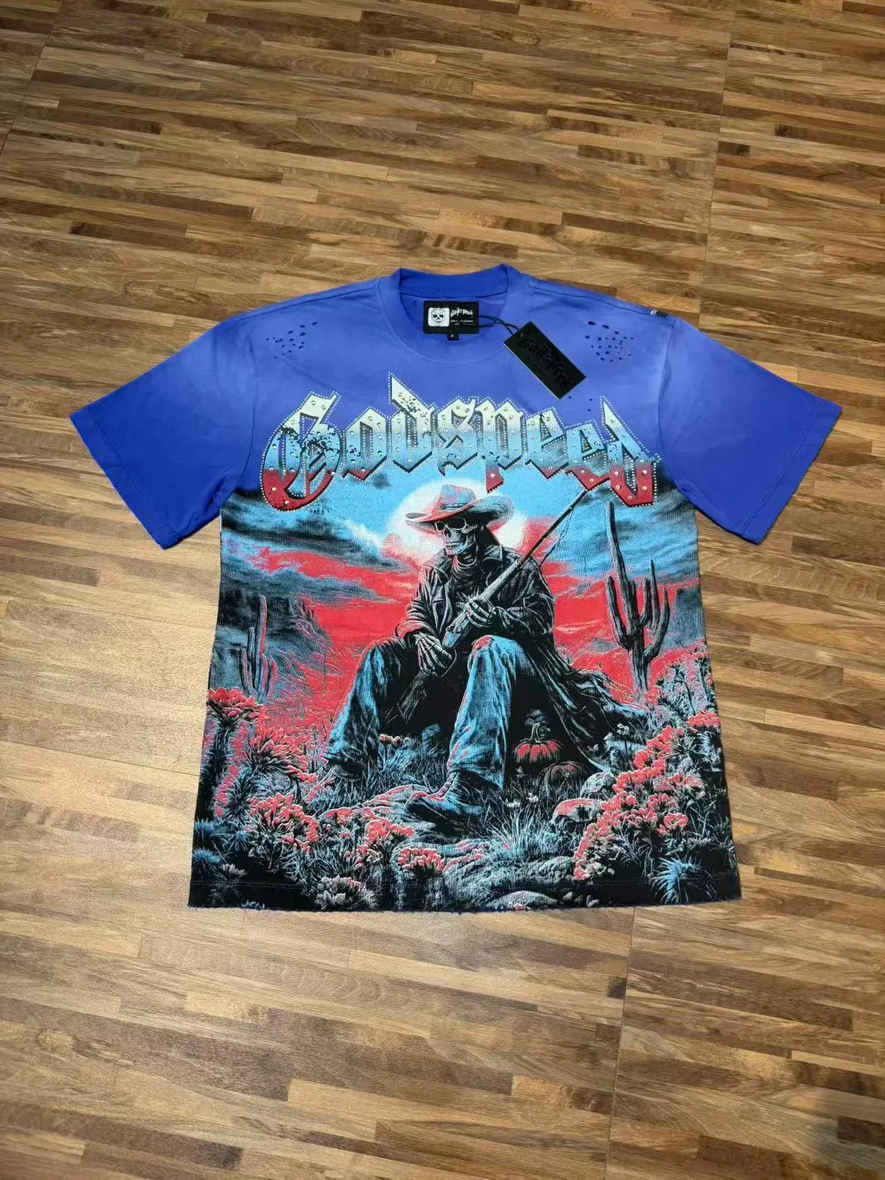 Godspeed Graphic-Print Distressed Oversized T-Shirt 7