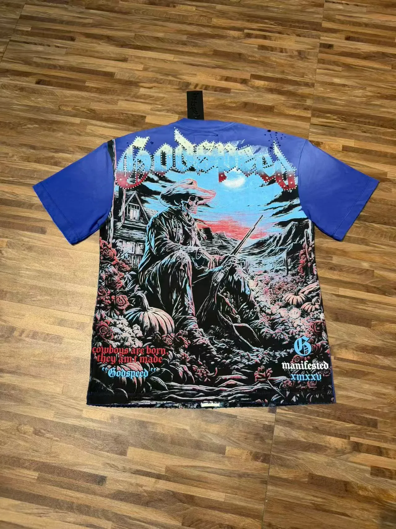 Godspeed Graphic-Print Distressed Oversized T-Shirt 8