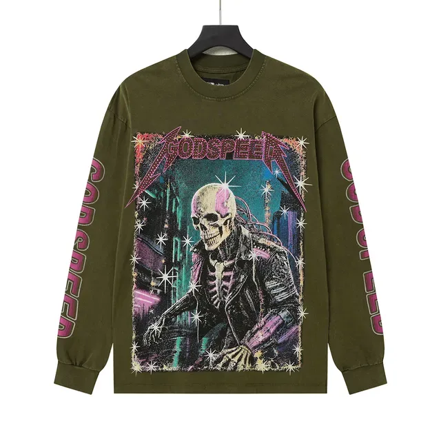 Godspeed Graphic Print Long-Sleeve Crewneck T-Shirt 4